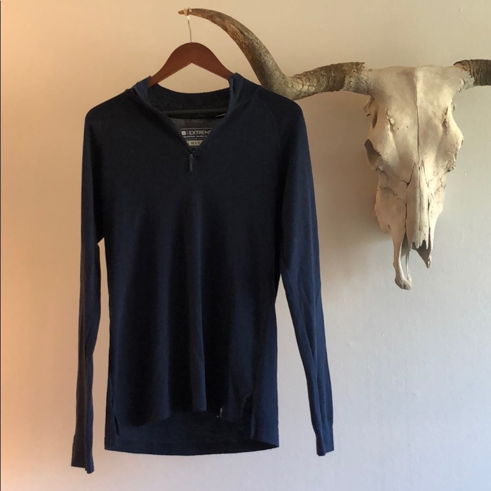 Merino wool outdoor quarter zip